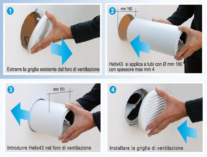 Die Belüftung he4330 akustisches Schalldämpfer für Löcher und durchgeführt von Ventilation, Durchmes