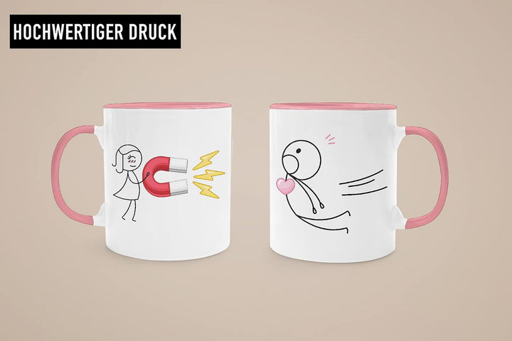 Trendation - Partnertassen Tassen Set Geschenk Sie und Ihn Liebe Valentinstag Kaffeetassen Lustig Fr