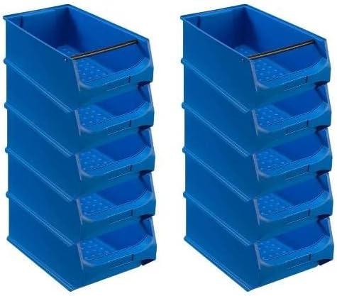 Blaue Sichtlagerbox 5.1 mit Griffstange | HxBxT 20x30x50cm | 21,8 Liter | Sichtlagerbehälter, Sichtl