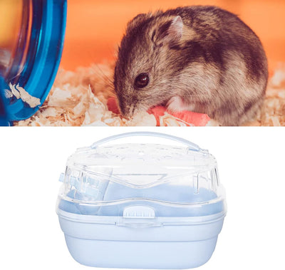 Pssopp Hamster-Tragekäfig, Tragbare Hamster-Tragetasche Kleintier-Tragetasche für Reisen Im Freien (