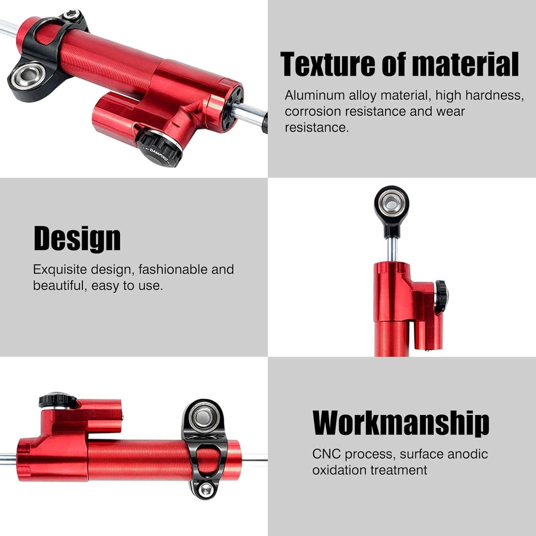 Motorrad Lenkungsdämpfer, Universal-Lenkungsdämpferstabilisator aus Aluminiumlegierung Dämpfer Stabi