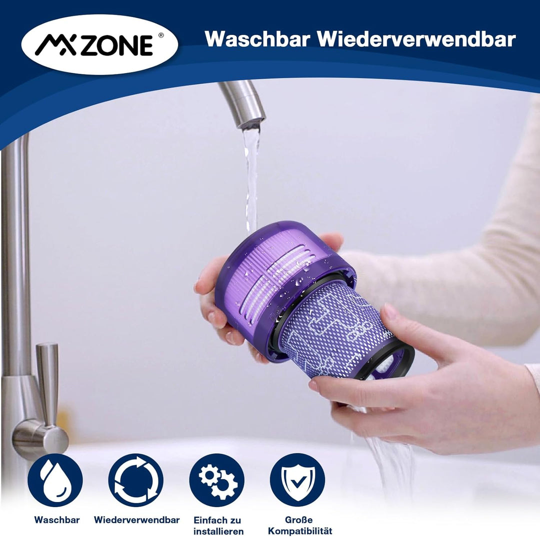 MXZONE HEPA Filter für Dyson V12 Detect Slim Absolute Extra Waschbar Ersatzteile V12 Filter Ersatz Z