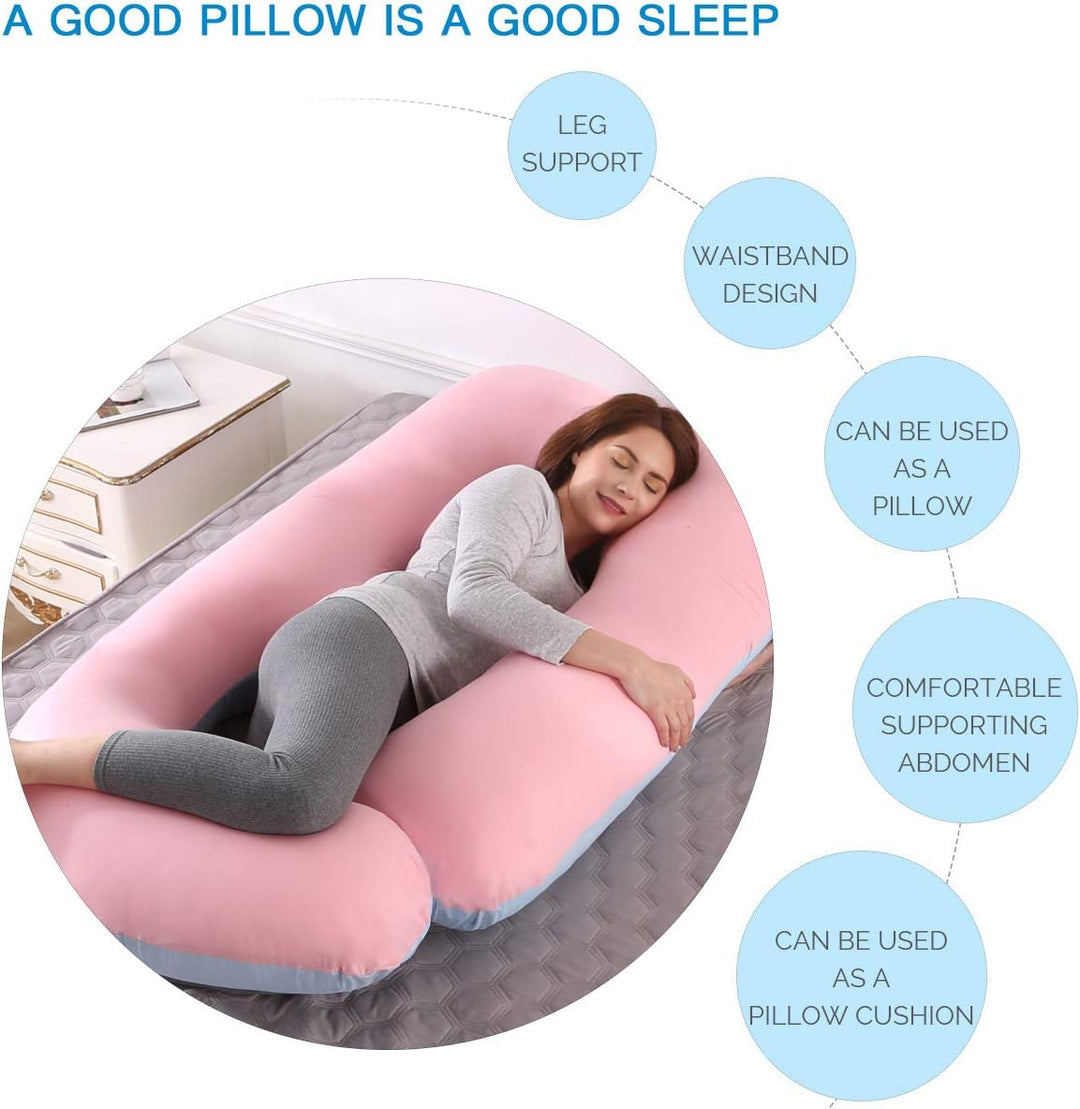 SHANNA Schwangerschaftskissen Seitenschläferkissen Stillkissen U Förmiges XXL Stützkissen 70*145CM G