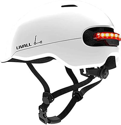 Livall Unisex – Erwachsene C20 Fahrradhelm 54-58cm Weiss, 54-58cm Weiss