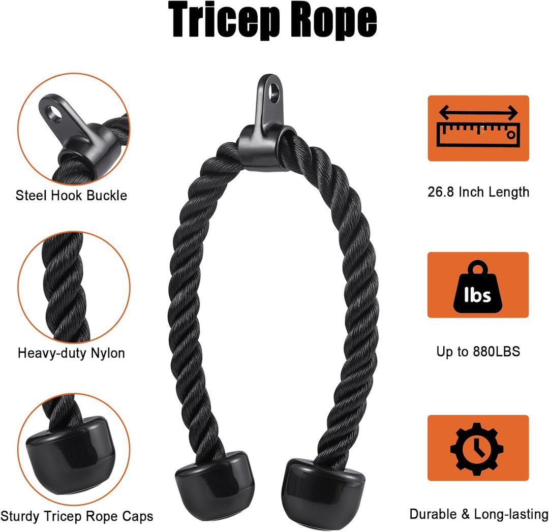 Workout Cable Machine Attachment for Home Gym, SERTT LAT Pulldown Attachments, Cable Accessories for