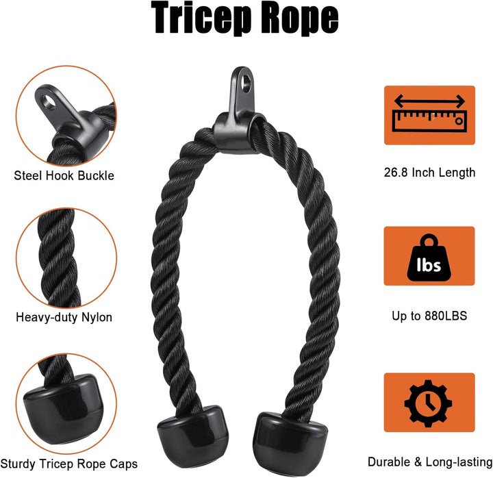 Workout Cable Machine Attachment for Home Gym, SERTT LAT Pulldown Attachments, Cable Accessories for