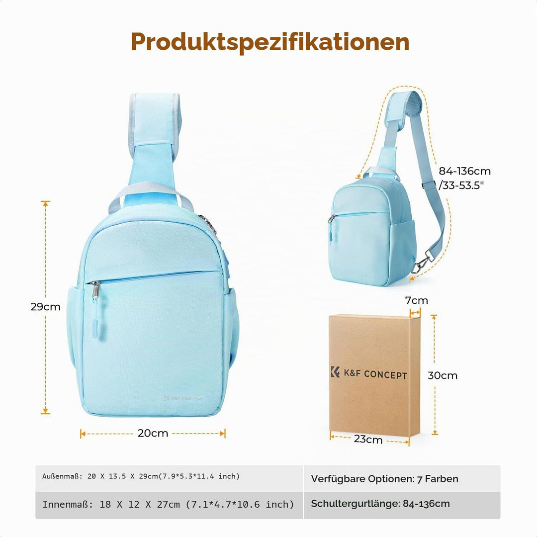 K&amp;F CONCEPT Kameratasche, Kamera Sling Tasche Schultertasche Fotorucksack Klein, Wasserdichter Kamer