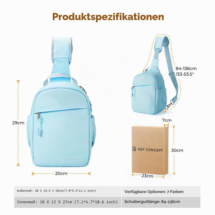 K&amp;F CONCEPT Kameratasche, Kamera Sling Tasche Schultertasche Fotorucksack Klein, Wasserdichter Kamer