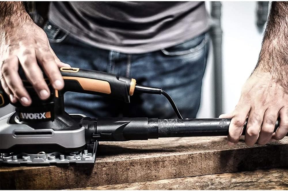 WORX WX642.1 Schwingschleifer 270W– Elektrisches Profi Schleifwerkzeug – Schleifen ohne Staub – Inkl