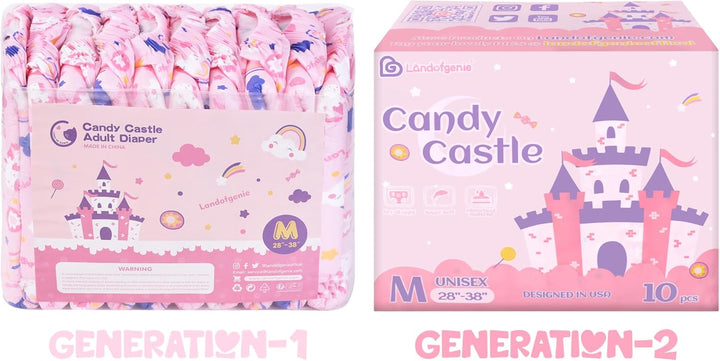 Landofgenie Erwachsene Windeln Rosa gedruckte Windel Unterwäsche Grosse Erwachsene Baby Nachtwindeln