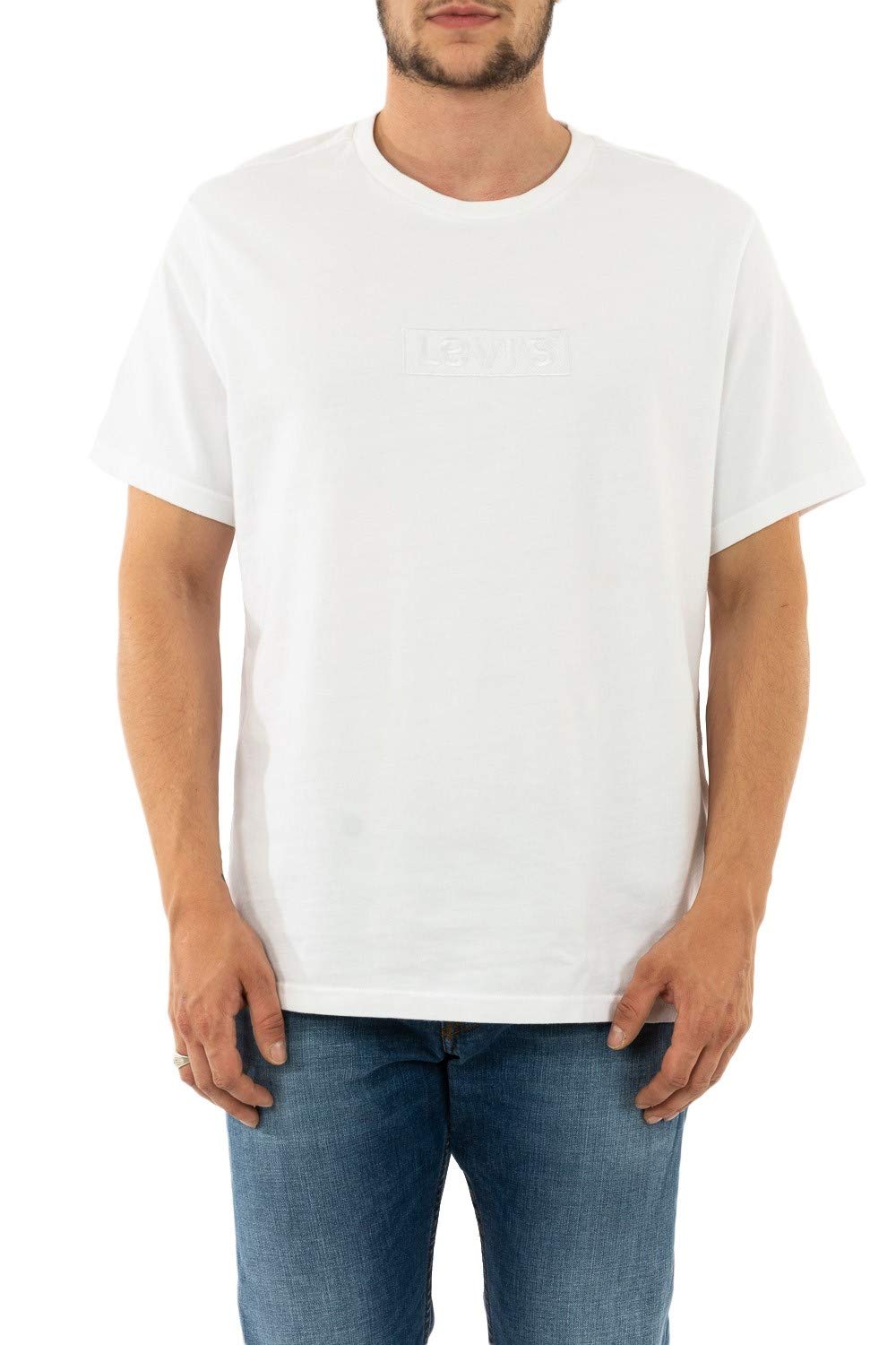 Levi's Herren Entspanntes Grafik-T-Shirt, Weiss XXL Weiss, XXL Weiss