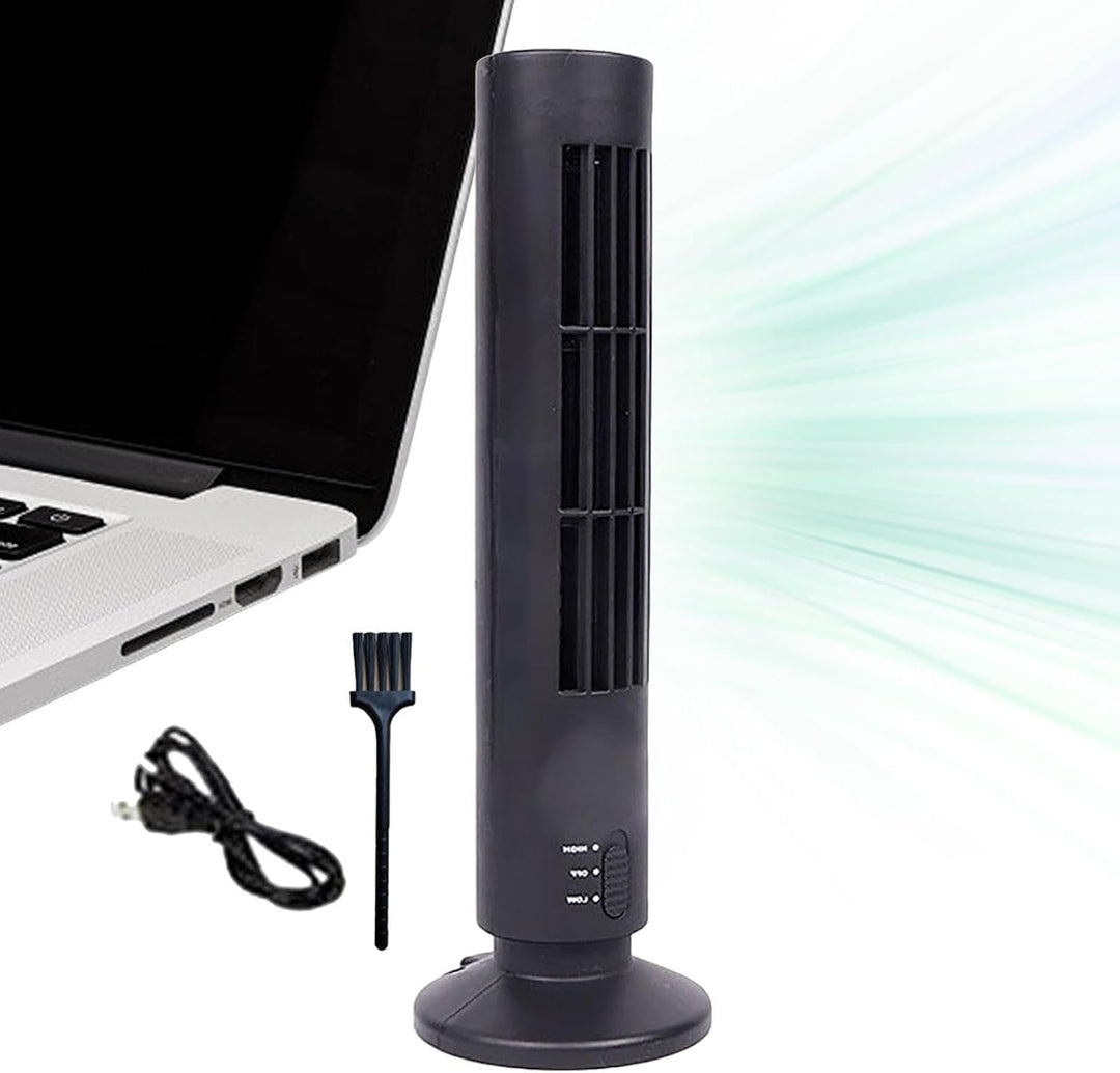 Standventilator für Zuhause – Turmventilator mit USB-Anschluss, Grün | Elektrischer Klimagerät-Venti