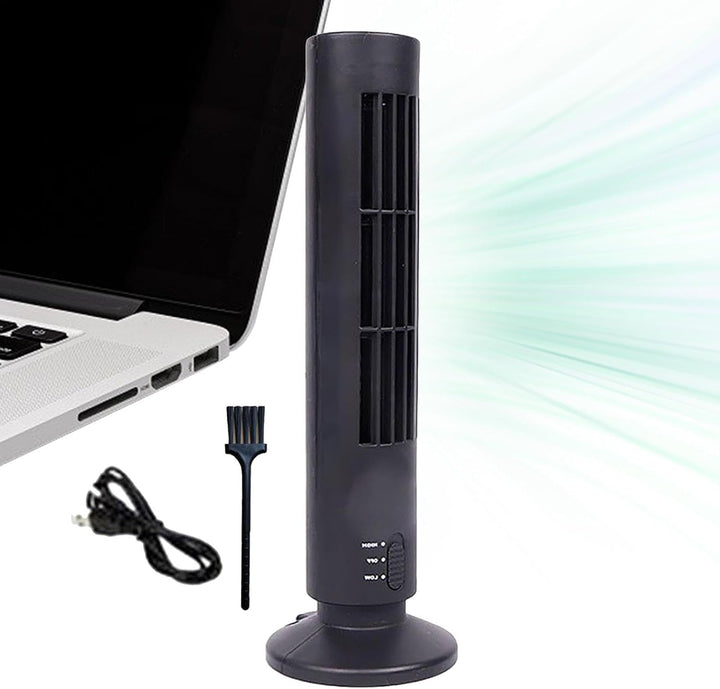 Standventilator für Zuhause – Turmventilator mit USB-Anschluss, Grün | Elektrischer Klimagerät-Venti