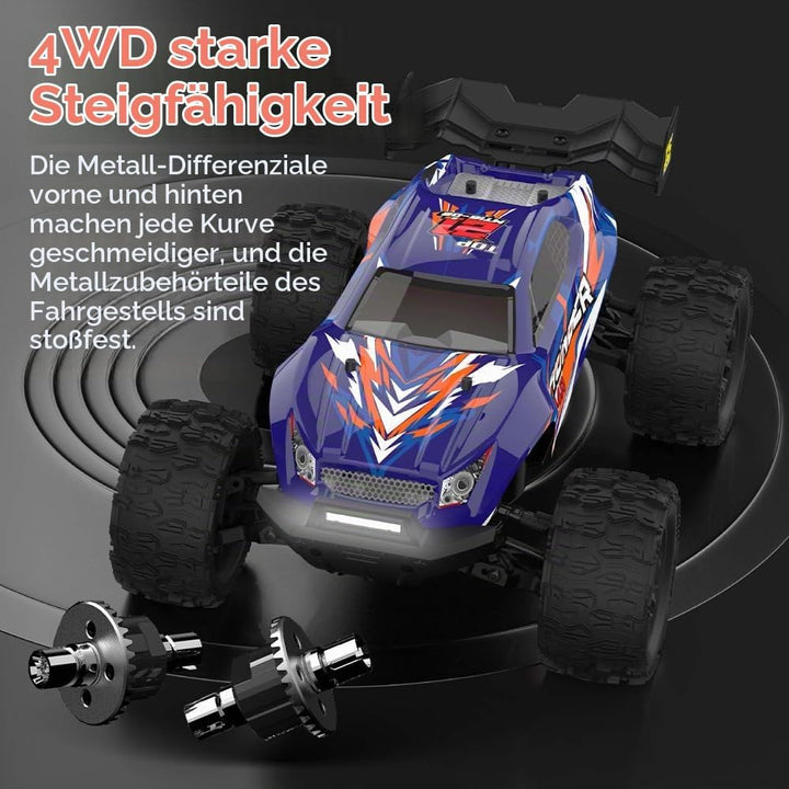 X-Verse MT14R 4WD 100KM/H Ferngesteuertes Auto, 1:14 Wasserdichtes RC Autos mit 3S Bürstenloser Moto