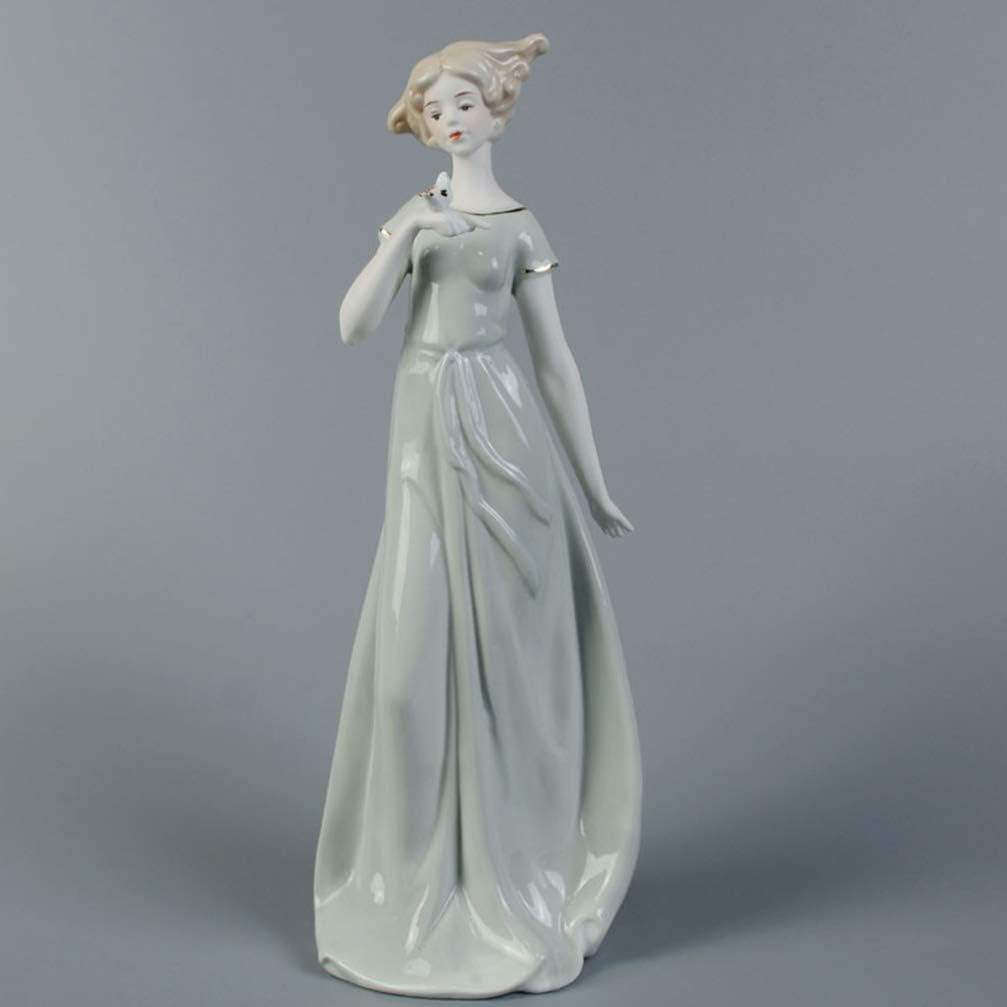 BESPORTBLE Keramik Mädchen Statue Elegante Porzellan Dame Figur Skulptur Tisch Ornament Kuchen Toppe