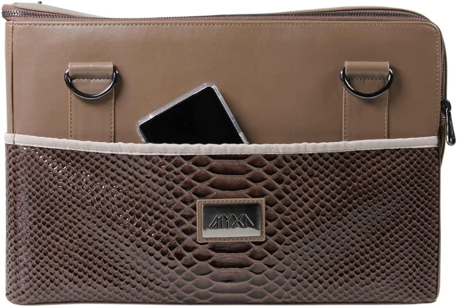 MYXA Classi Hundetasche Hundetragetasche Flugtasche mit abnehmbaren Dachnetz (Brown Snake, inkl. 360