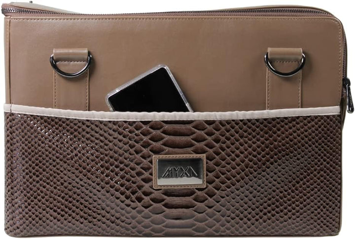 MYXA Classi Hundetasche Hundetragetasche Flugtasche mit abnehmbaren Dachnetz (Brown Snake, inkl. 360
