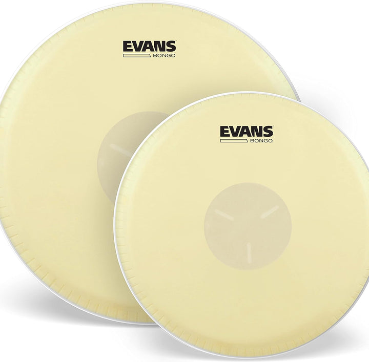 Evans EB0709 Tri-Center Bongofellset 17,7 cm (7 Zoll) - 22,8 cm (9 Zoll) Bongo Head Pack, Bongo Head