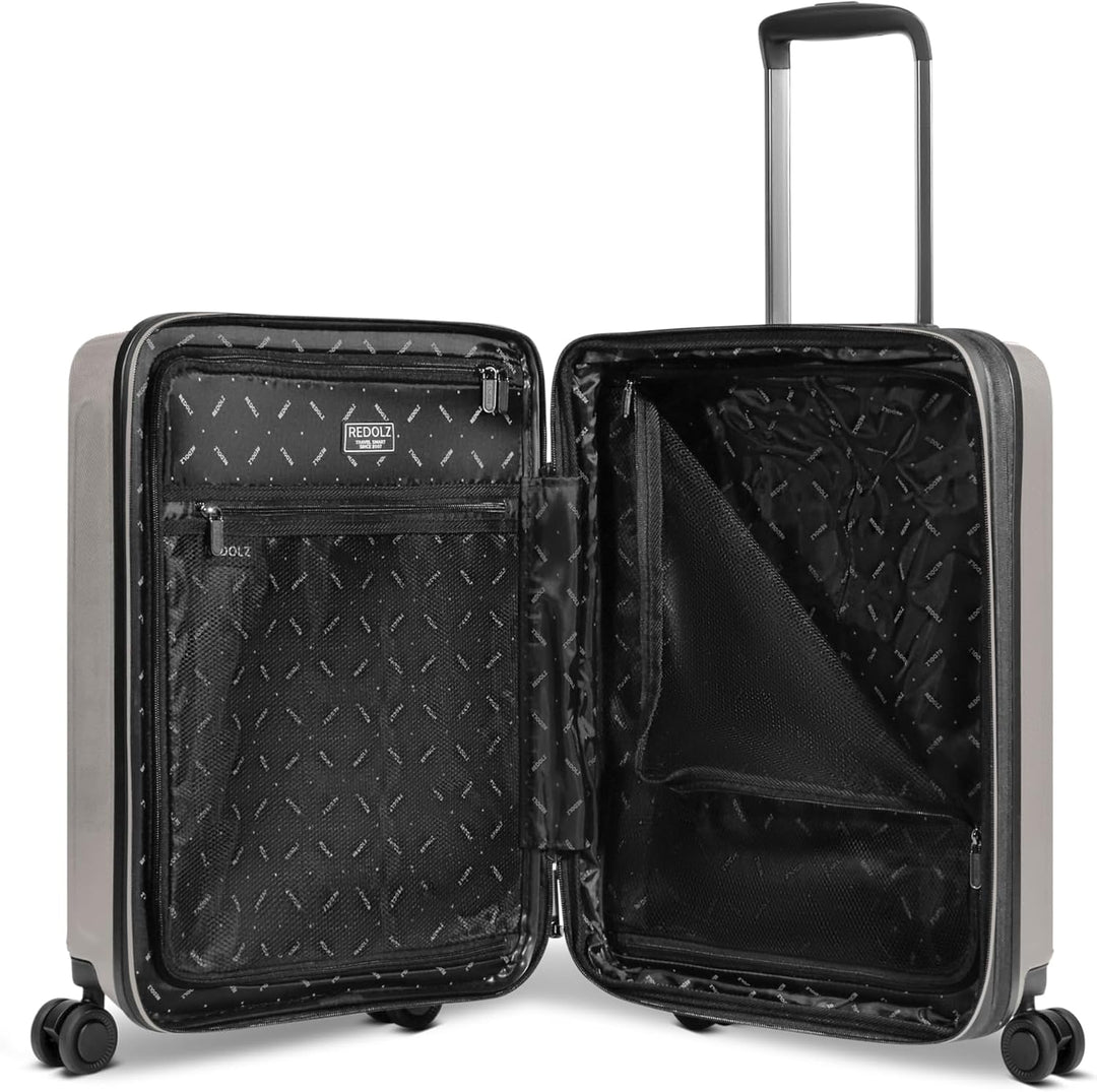 REDOLZ Hartschalen Koffer-Set 2-teilig Laptopfach Beauty Case | 40 x 23 x 55 cm, 34 x 17 x 27 cm, La