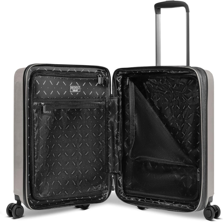 REDOLZ Hartschalen Koffer-Set 2-teilig Laptopfach Beauty Case | 40 x 23 x 55 cm, 34 x 17 x 27 cm, La