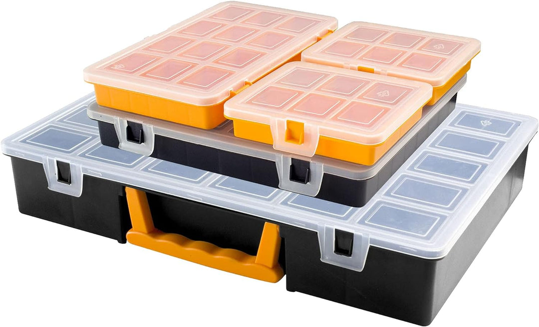 Art Plast 3060 Werkzeugkasten aus Kunststoff/Polypropylen/Polystyrol, schwarz, weiss, gelb