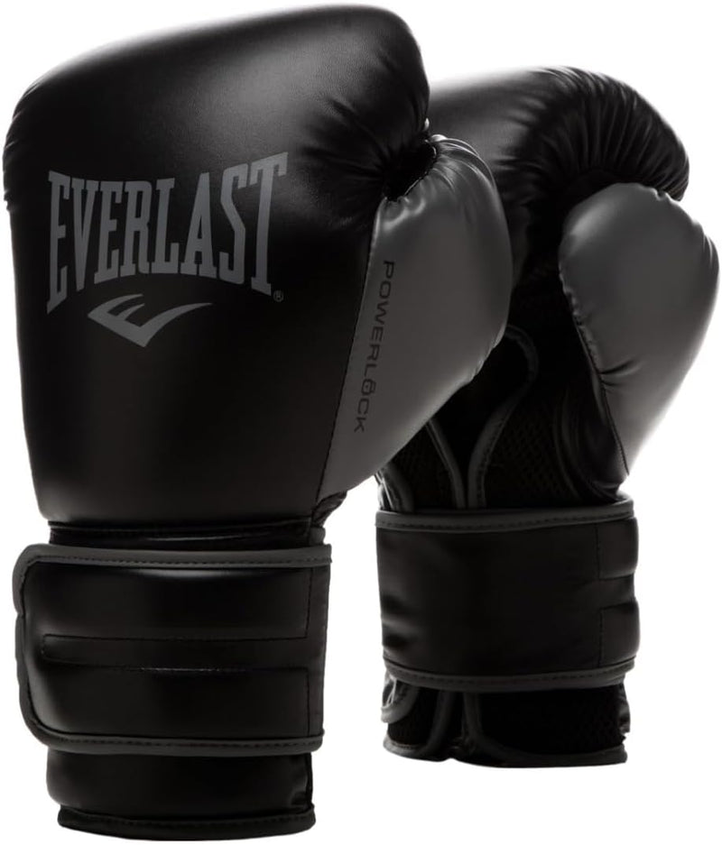 Everlast Unisex – Erwachsene Powerlock 2R Glove Handschuhe Schwarz 10oz, Schwarz 10oz