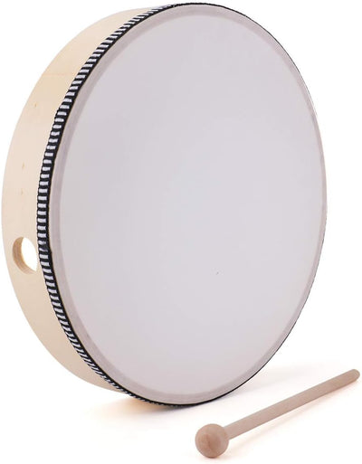 Lawei 2 Stück Handtrommel mit Schlägel 25,5 cm & 20 cm Percussion Trommel für Kinder Rahmen Trommel