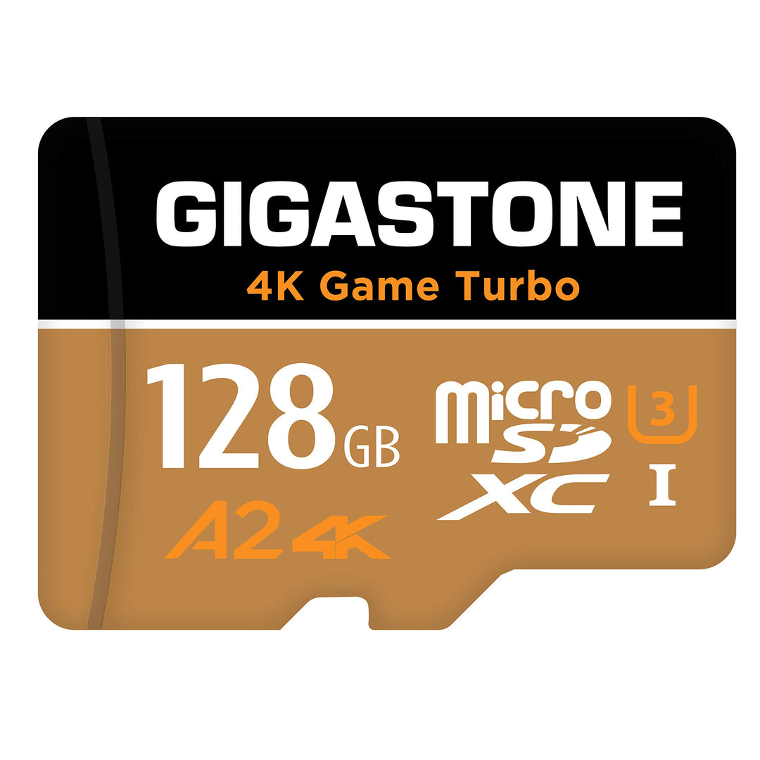 [5 Jahre kostenlose Datenwiederherstellung] GIGASTONE 128GB Micro SD Karte, 4K Game Turbo, bis zu 10