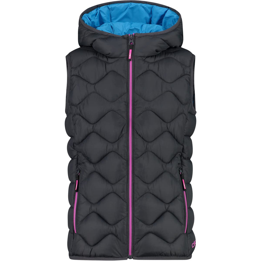 CMP Mädchen Kinderweste mit Fester Kapuze VEST 98 Titan, 98 Titan