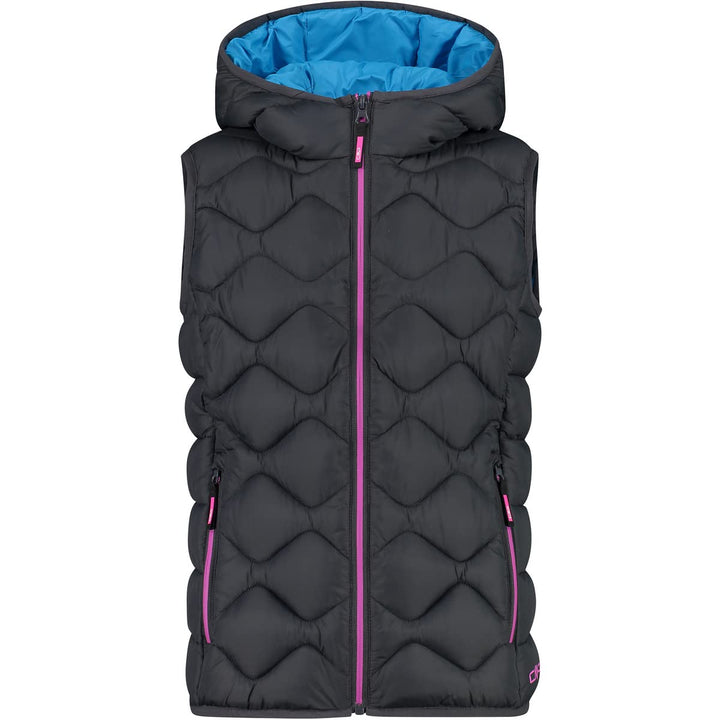 CMP Mädchen Kinderweste mit Fester Kapuze VEST 98 Titan, 98 Titan