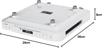 auna KRCD-100 BT Unterbau-Radio Küchenradio (CD-Player, Wecker, Timer, UKW-Radio, Bluetooth, MP3, LC