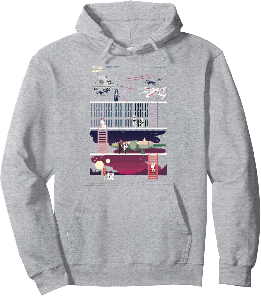 Star Wars A New Hope 8-Bit Game Pullover Hoodie