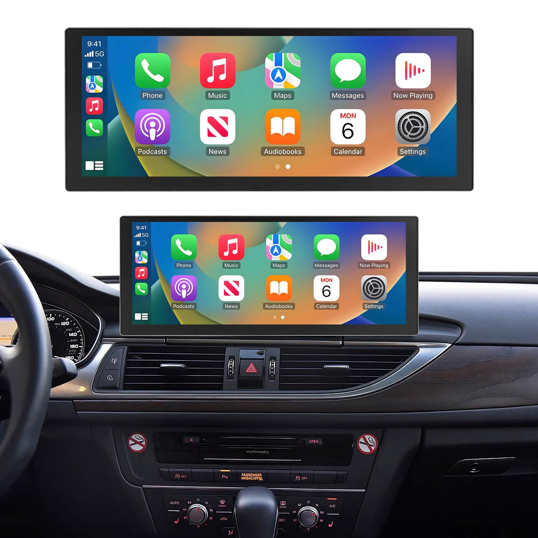 Autoradio 10,25 Zoll Touchscreen mit kabellosem Carplay &amp; Android Auto für 2011–2018 Audi A6 A7 mit