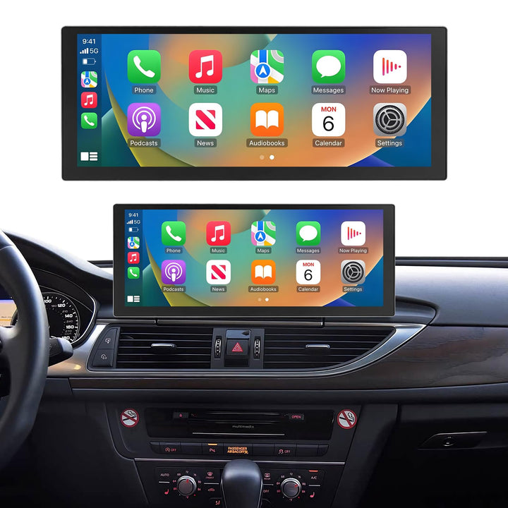 Autoradio 10,25 Zoll Touchscreen mit kabellosem Carplay &amp; Android Auto für 2011–2018 Audi A6 A7 mit