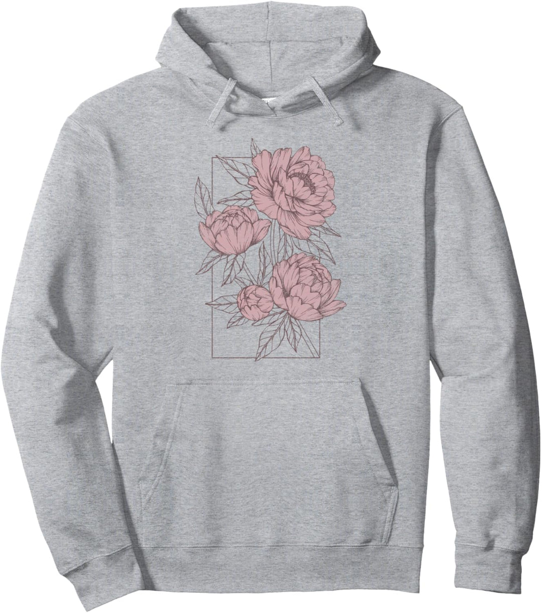 Flower Sketches Box Pullover Hoodie