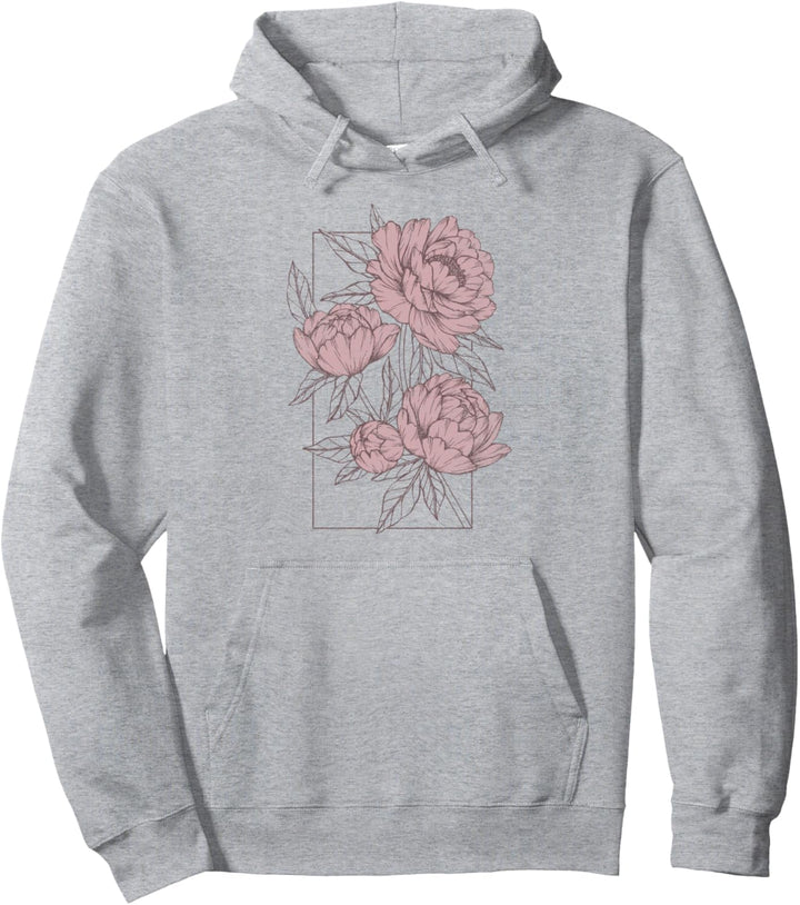 Flower Sketches Box Pullover Hoodie