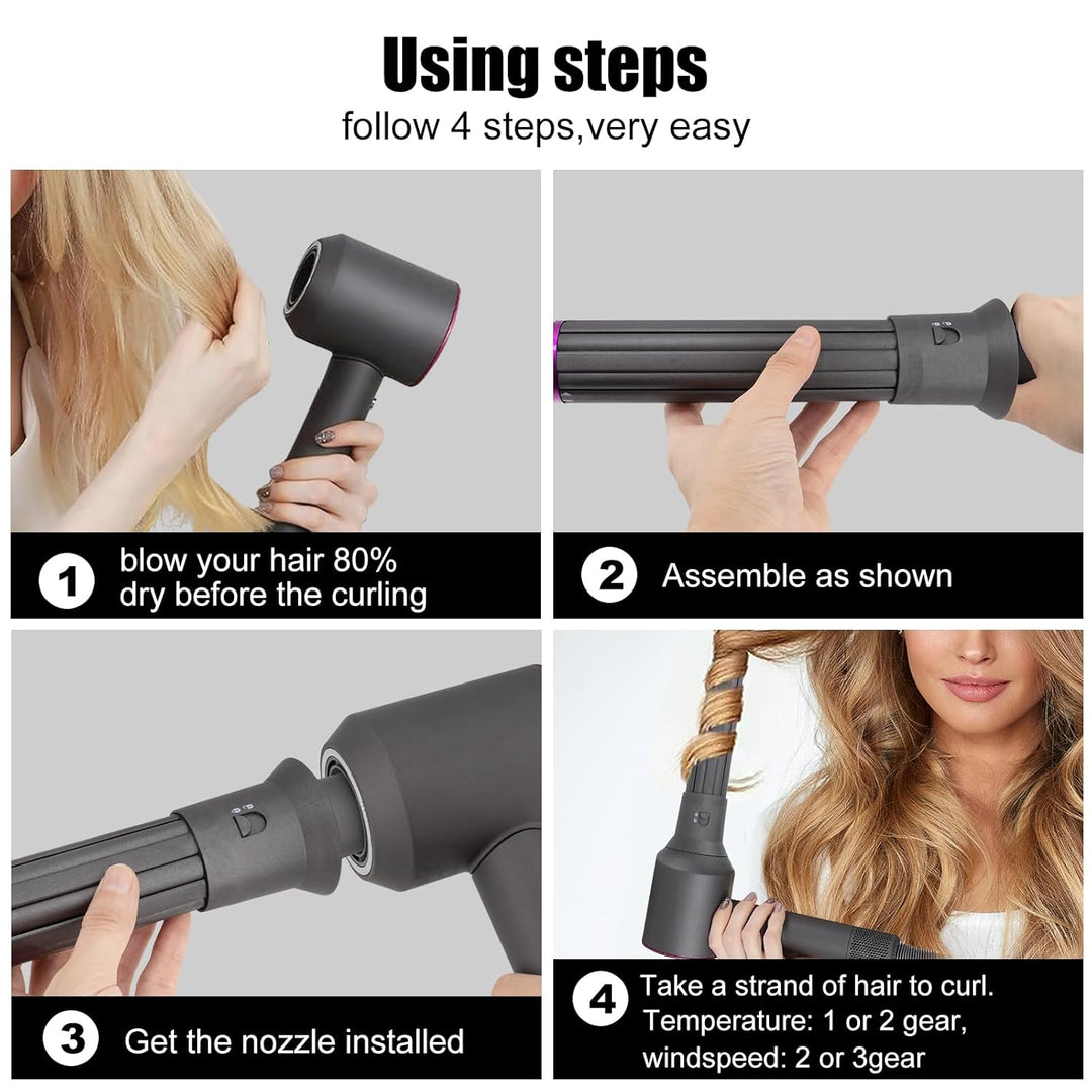Lockenwickler für langes Haar, 40 mm, kompatibel mit Dyson Airwrap Styler HS05/HS01 Befestigungen fü