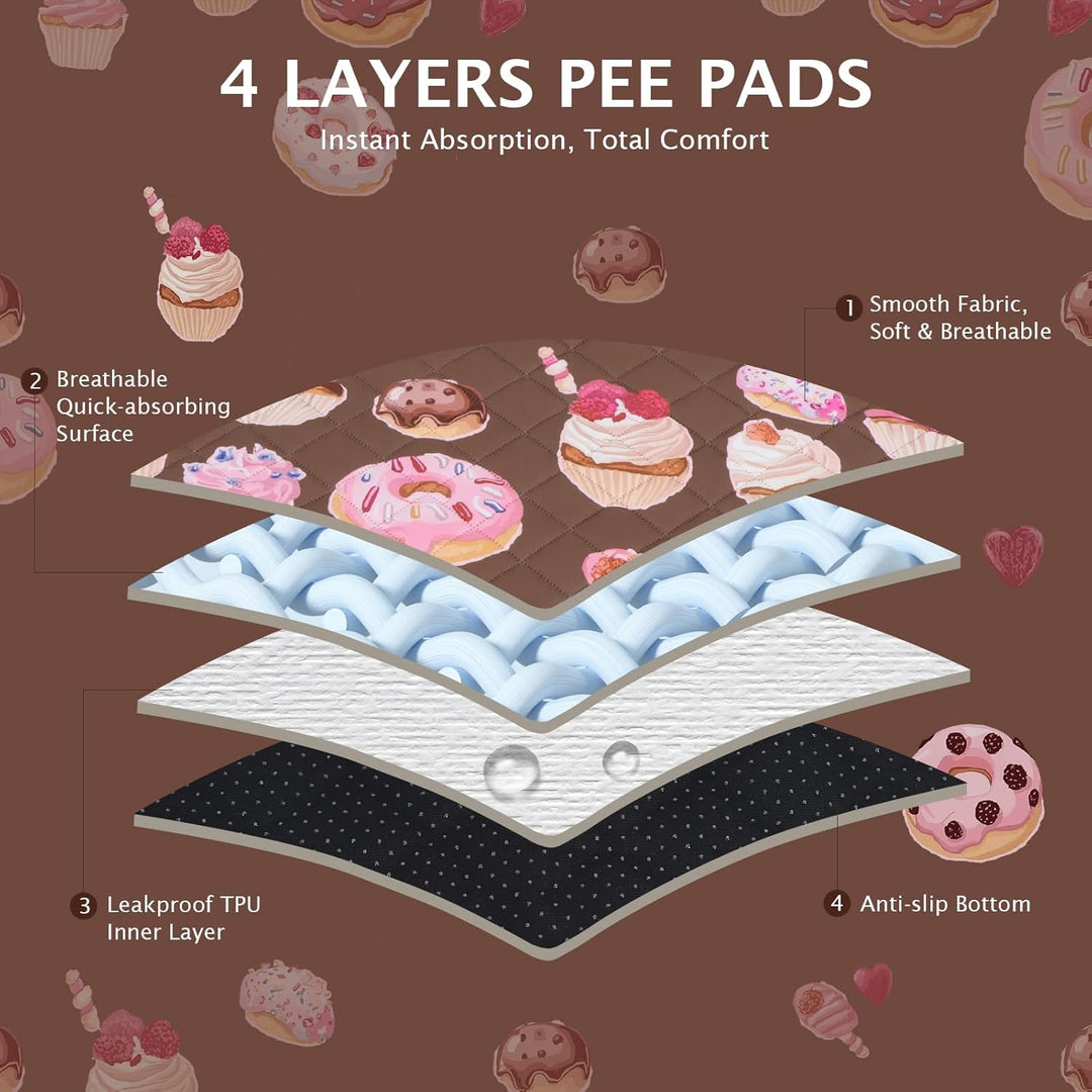 IEUUMLER 2 Stück Welpenunterlagen Waschbar, weich Hunde PIPI matten, Schnell Absorbierend Puppy Pads