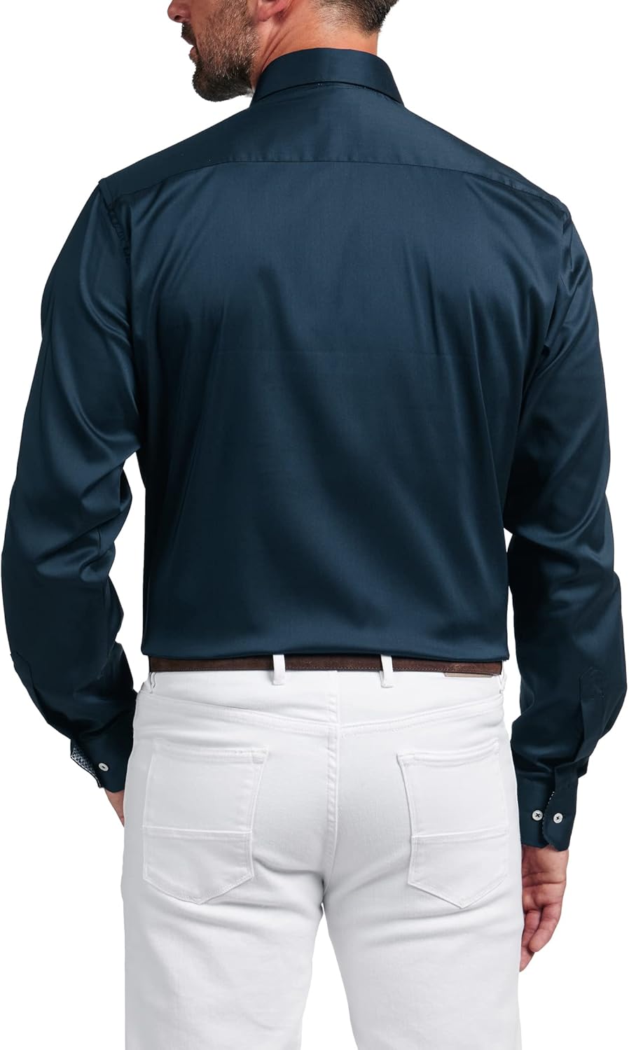 ETERNA Modern Fit Performence Hemd Langarm Twill weiss 39 Navy, 39 Navy