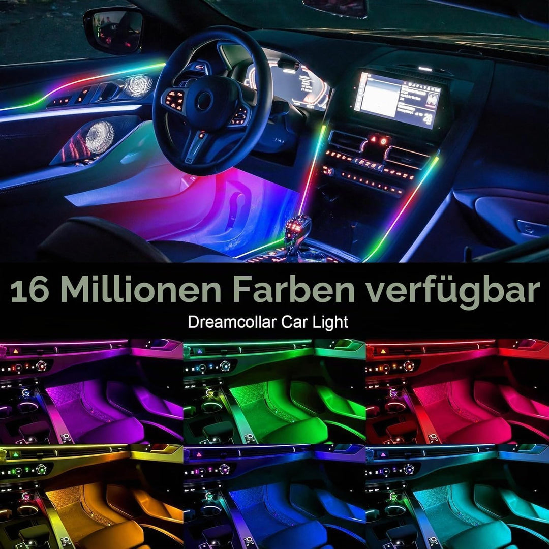 Auto LED Innenbeleuchtung,6M/18 in 1 RGB Auto Innenraumbeleuchtung,Led Atmosphäre Licht mit APP Steu