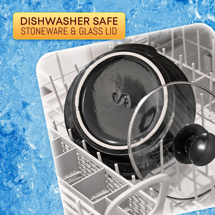 Elite Gourmet MST-250XS# Elektrischer Keramik-Schongarer mit einstellbarer Temperatur, für Vorspeise