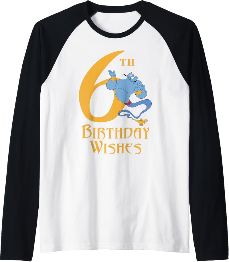 Disney Aladdin Genie 6th Birthday Wishes Raglan