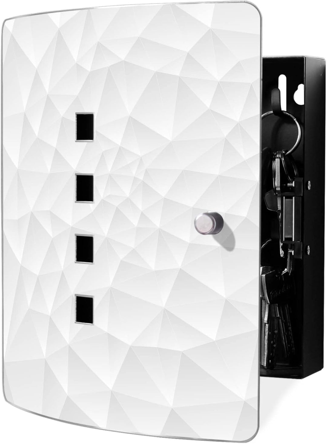 banjado Design Schlüsselkasten aus Edelstahl für 10 Schlüssel/Schlüsselschrank zur Schlüssel Aufbewa