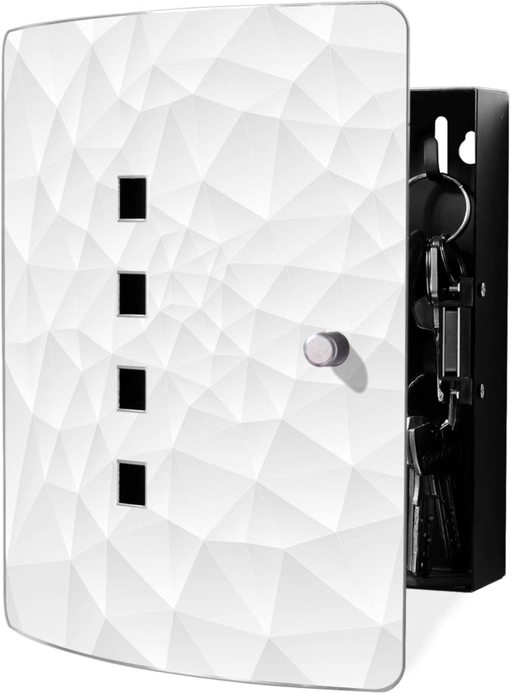 banjado Design Schlüsselkasten aus Edelstahl für 10 Schlüssel/Schlüsselschrank zur Schlüssel Aufbewa