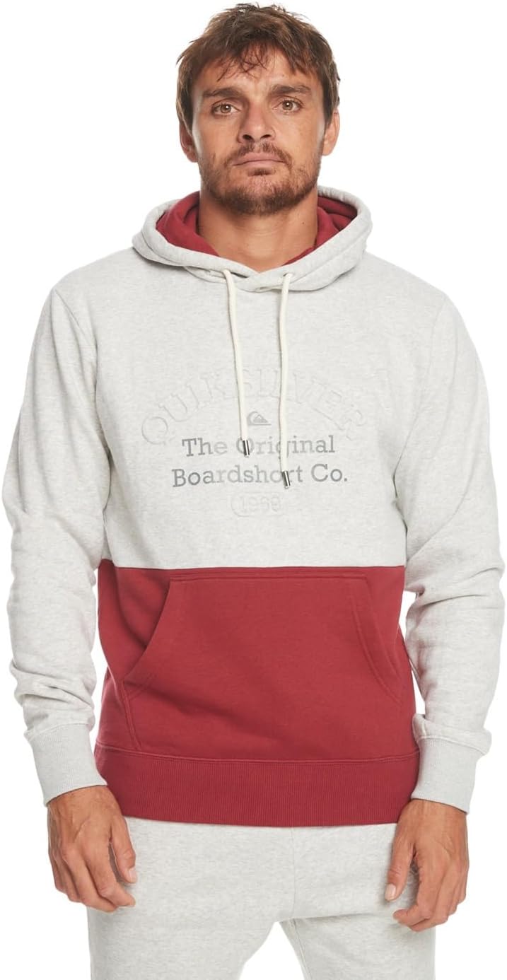 Quiksilver Herren Emboss Hoodie Pullover (1er Pack) XS Light Grey Heather, XS Light Grey Heather