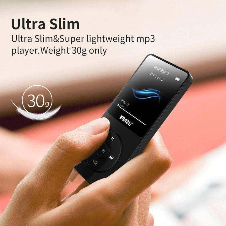 32GB MP3 Player mit Bluetooth 5.3, Ultraleicht (30 Gramm), bis zu 80 Stunden Akkulaufzeit, 1.8-Zoll-
