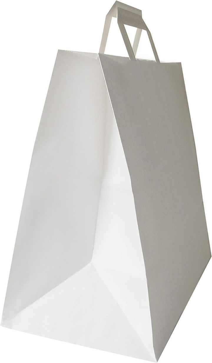 Carte Dozio Einkaufstopper aus Kraft, quadratisch, weiss, flacher Griff, 27 + 17 x 29 cm, 300 Stück