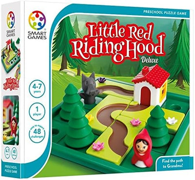 Smart Games - Little Red Riding Hood Deluxe, Puzzle Game with 48 Challenges and Picture Story Book,