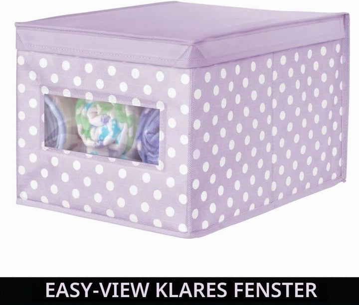 mDesign 6er-Set Aufbewahrungsbox aus Stoff – stapelbare Stoffbox zur Ablage von Kleidung oder Schuhe
