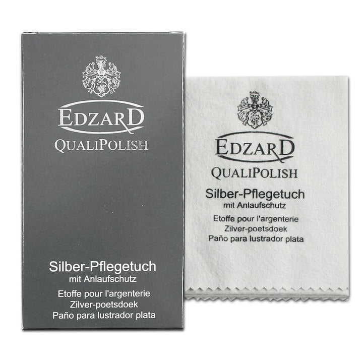 EDZARD QualiPolish® Silber Pflegetuch (30 x 45 cm) Reiniger für Schmuck, Münzen & Besteck aus Messin